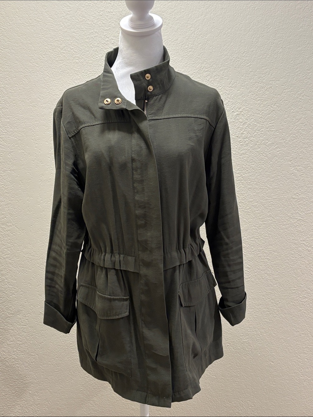 Women's Olive Utility Anorak Jacket